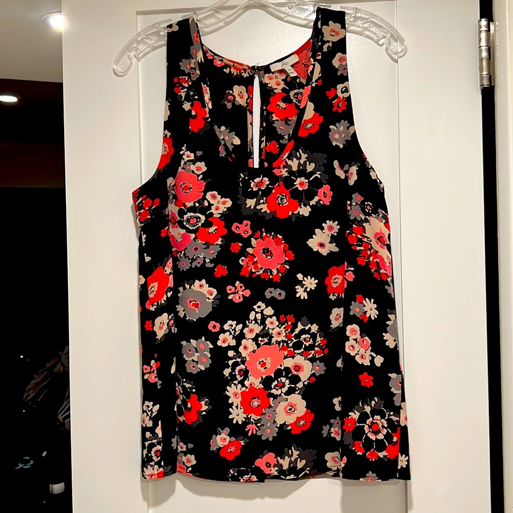 Joie - Sleeveless Floral Silk Top - Sz XS